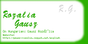 rozalia gausz business card
